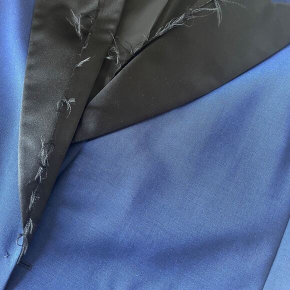 ACNE STUDIOS Cast Shark Wool Mohair Tuxedo Blazer Jacket in Blue Size 36/S - Picture 10 of 15